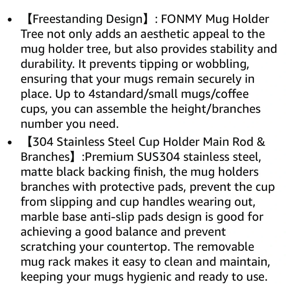 Versatile Mug Tree / Jewelry Organizer Stand by FONMY